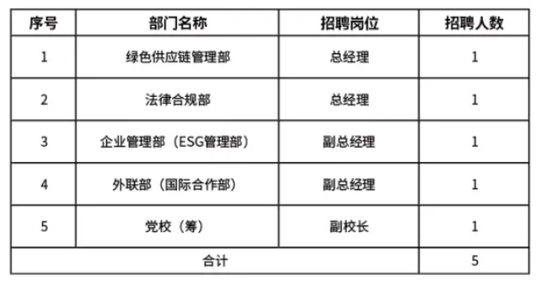 【社招】中國資源循環(huán)集團有限公司招聘公告